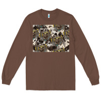 Chestnut Longhorn Pattern Long Sleeve Tee - CowhideDigitalArt