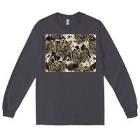 Smoke Longhorn Pattern Long Sleeve Tee - CowhideDigitalArt