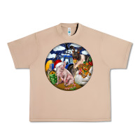 Burro Farm And Pig Urban Heavy Tee - FaDigitalArtStudio