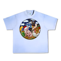 Grape Ice Farm And Pig Urban Heavy Tee - FaDigitalArtStudio