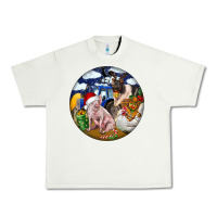 Pistachio Farm And Pig Urban Heavy Tee - FaDigitalArtStudio