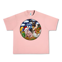 Salmon Farm And Pig Urban Heavy Tee - FaDigitalArtStudio