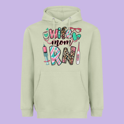 Wife Mom Rn Registered Nurse Heavyweight Hoodie Designed By Ranaportraitstore