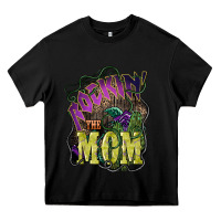 Black Rockin the mom Mother's Day Heavy Core Tee - HowdyJamesFarm