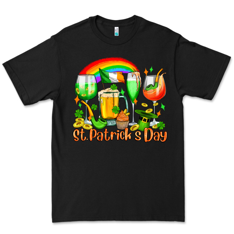 St. Patrick's Wine Glasses Premium Tee by OliviaCreatesArt | Teevron