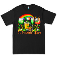 Black St. Patrick's wine glasses Premium Tee - OliviaCreatesArt