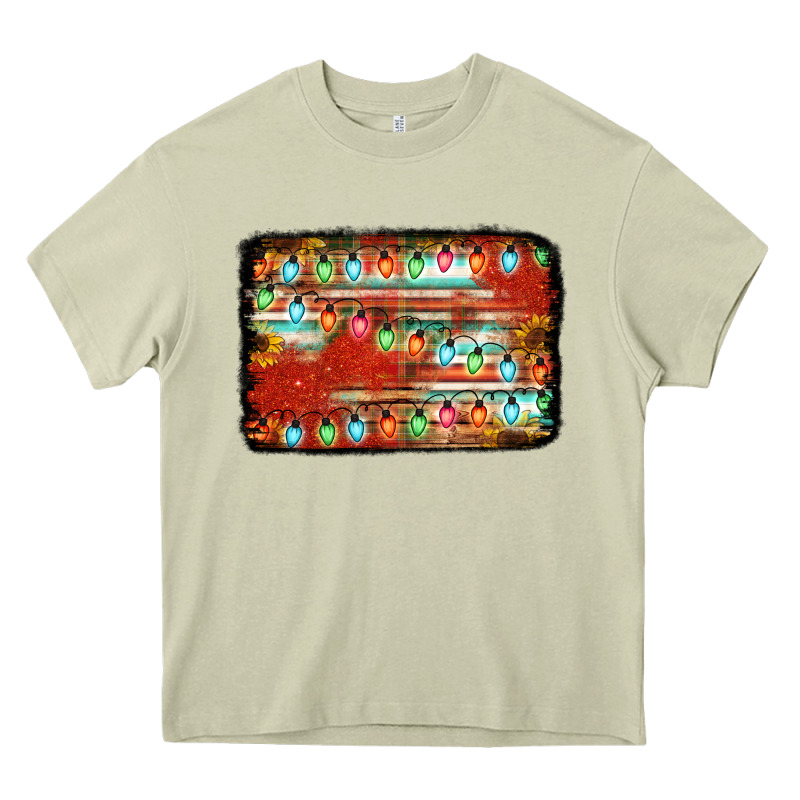Christmas Serape Sunflower Background Heavy Core Tee by Jasminsmagicworld | Teevron