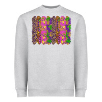 Heather Grey mardi gras brushstrokes Heavyweight Sweatshirt - RanaPortraitStore