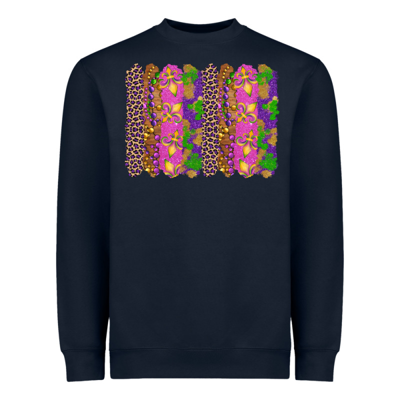 Mardi Gras Brushstrokes Heavyweight Sweatshirt by RanaPortraitStore | Teevron