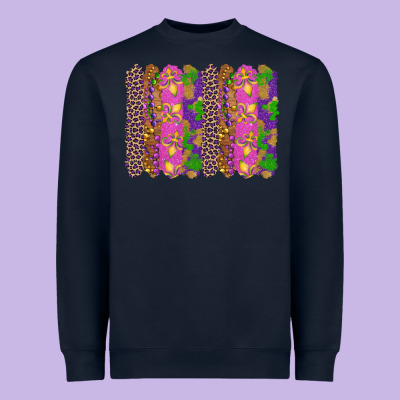 Mardi Gras Brushstrokes Heavyweight Sweatshirt Designed By Ranaportraitstore