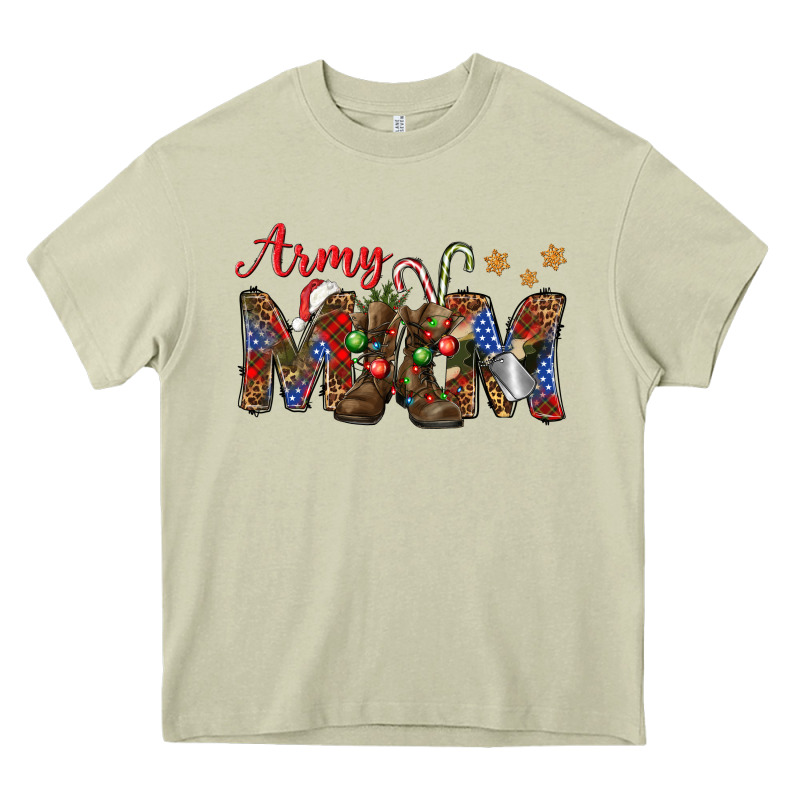 Christmas Army Mom Mother's Day Heavy Core Tee by HowdyJamesFarm | Teevron