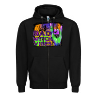 Black bad witch vibes Zipper Hoodie - JahusDesignShop