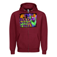 Burgundy bad witch vibes Zipper Hoodie - JahusDesignShop