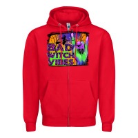 Red bad witch vibes Zipper Hoodie - JahusDesignShop
