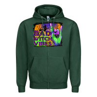 Sports Green bad witch vibes Zipper Hoodie - JahusDesignShop