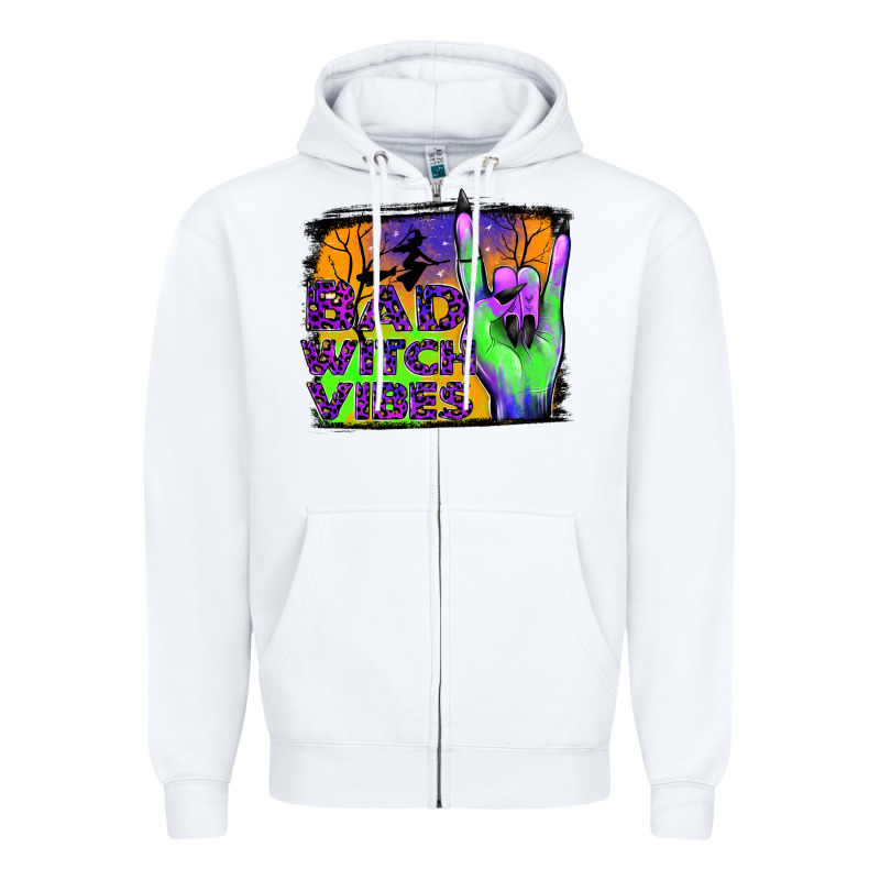 Bad Witch Vibes Zipper Hoodie by JahusDesignShop | Teevron