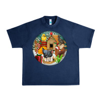Navy Christmas coop ornament Urban Heavy Tee - FaDigitalArtStudio