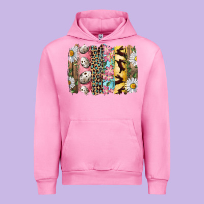 Easter Brushstroke With Quail Eggs Daisy And Bunny Urban Hoodie Designed By Ranaportraitstore