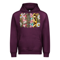 Mauve Wine Easter Brushstroke With Quail Eggs Daisy And Bunny Urban Hoodie - RanaPortraitStore