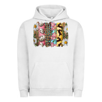 Pigment Lunar Rock Easter Brushstroke With Quail Eggs Daisy And Bunny Urban Hoodie - RanaPortraitStore