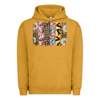 Pigment Peanut Butter Easter Brushstroke With Quail Eggs Daisy And Bunny Urban Hoodie - RanaPortraitStore