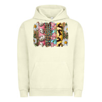 Pigment Pistachio Easter Brushstroke With Quail Eggs Daisy And Bunny Urban Hoodie - RanaPortraitStore