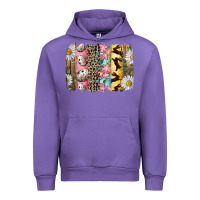 Tulip Easter Brushstroke With Quail Eggs Daisy And Bunny Urban Hoodie - RanaPortraitStore