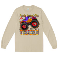 Mushroom Easily Distracted By Trucks Long Sleeve Tee - CowhideDigitalArt