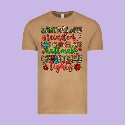 Santa Claus Reindeer Hallmark Hot Chocolate Christ Vintage Tee Designed By Fadigitalartstudio