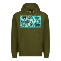 Army Green dinosaurs sippy cup Premium Hoodie - Artiststas