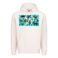 Pale Pink dinosaurs sippy cup Premium Hoodie - Artiststas