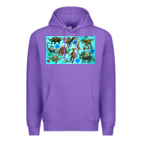 Purple dinosaurs sippy cup Premium Hoodie - Artiststas