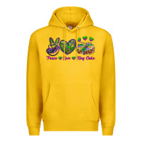 Lemon peace love mardi gras king cake Premium Hoodie - RanaPortraitStore