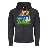 Vintage Black easter Vintage Hoodie - CowhideDigitalArt