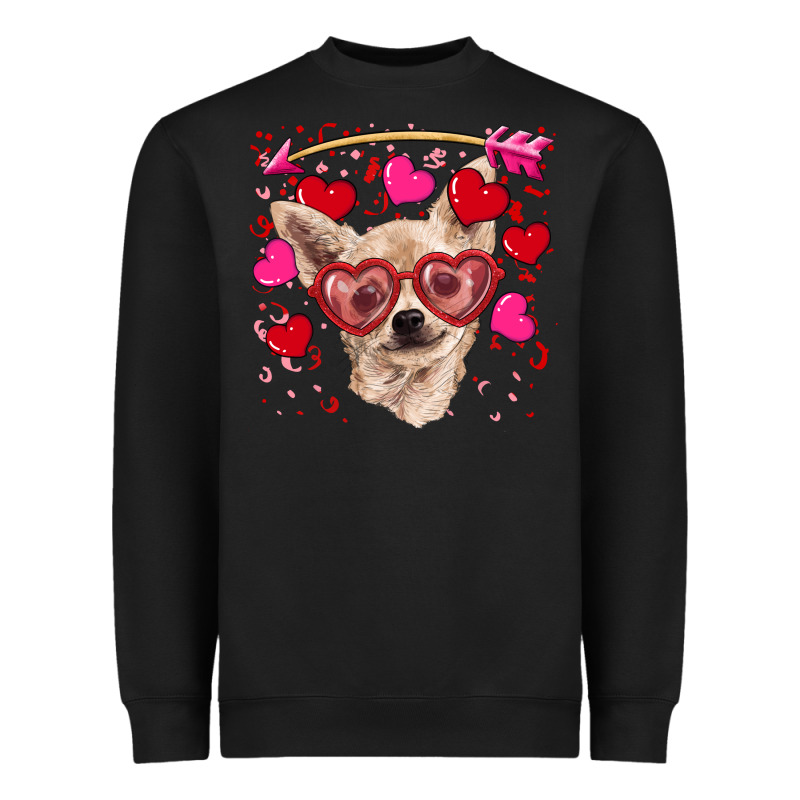 Valentine's Day  Chihuahua Heavyweight Sweatshirt by RanaPortraitStore | Teevron
