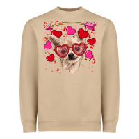 Mushroom valentine's day  chihuahua Heavyweight Sweatshirt - RanaPortraitStore