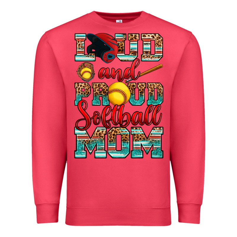 Loud And Proud Softball Mom Premium Sweatshirt by RanaPortraitStore | Teevron