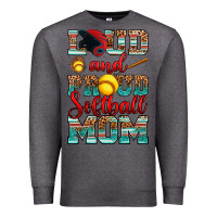 Charcoal Heather loud and proud softball mom Premium Sweatshirt - RanaPortraitStore