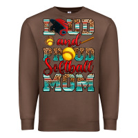 Chestnut loud and proud softball mom Premium Sweatshirt - RanaPortraitStore