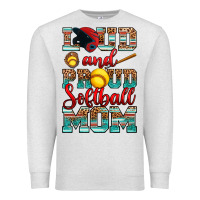 Oatmeal Heather loud and proud softball mom Premium Sweatshirt - RanaPortraitStore