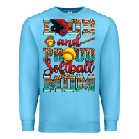 Ocean Blue loud and proud softball mom Premium Sweatshirt - RanaPortraitStore