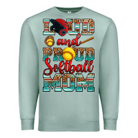 Seafoam loud and proud softball mom Premium Sweatshirt - RanaPortraitStore