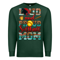 Sports Green loud and proud softball mom Premium Sweatshirt - RanaPortraitStore