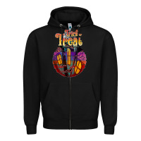 Black trick treat black Zipper Hoodie - JahusDesignShop