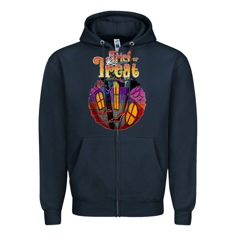 Trick Treat Black Zipper Hoodie by JahusDesignShop | Teevron