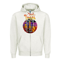 Oatmeal Heather trick treat black Zipper Hoodie - JahusDesignShop