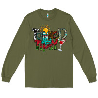 Army Green Tanned And Tipsy Long Sleeve Tee - CowhideDigitalArt