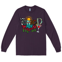 Plum Tanned And Tipsy Long Sleeve Tee - CowhideDigitalArt