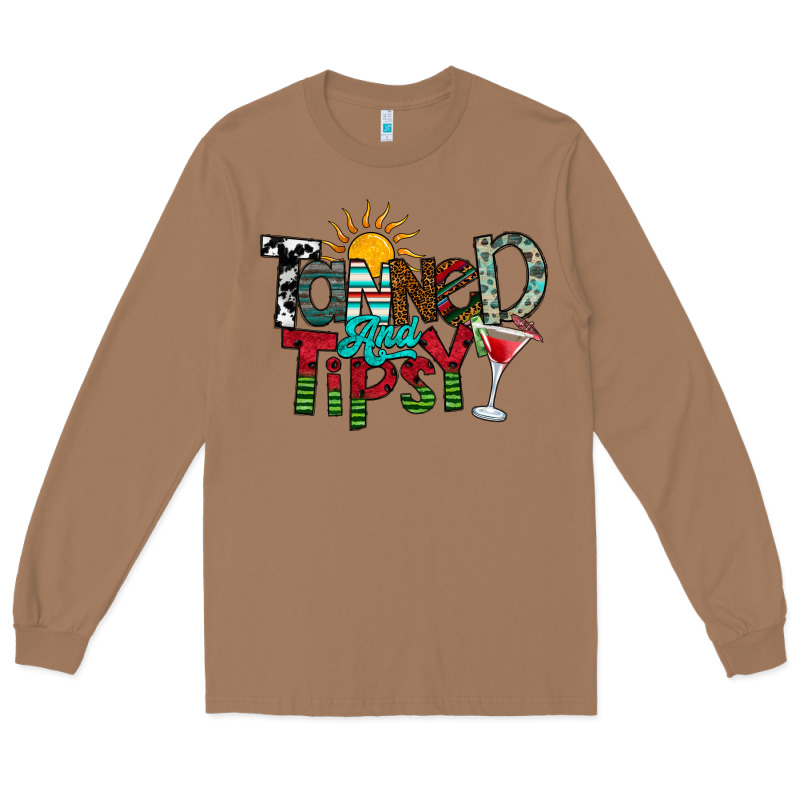 Tanned And Tipsy Long Sleeve Tee by CowhideDigitalArt | Teevron