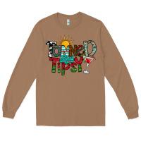Toasted Coconut Tanned And Tipsy Long Sleeve Tee - CowhideDigitalArt